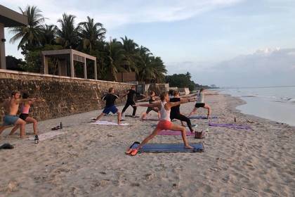 Beach Yoga in Thailand